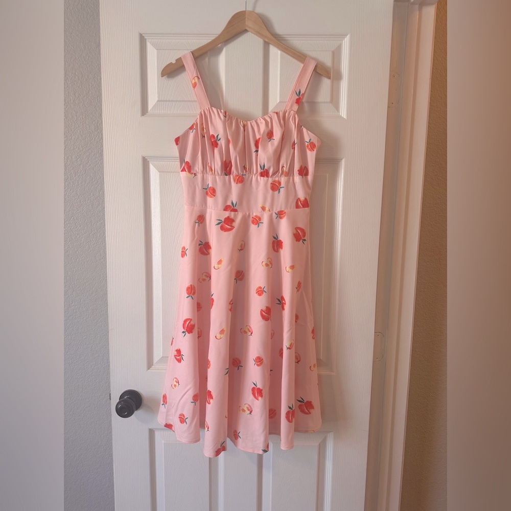 Floral Pink Swing dress - Picture 2 of 3